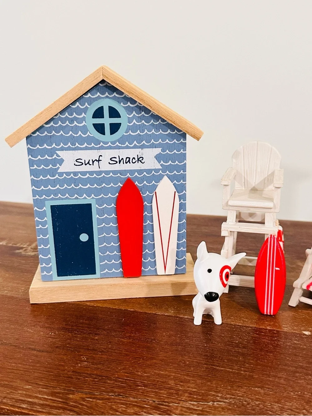Target Bullseye Dog Surfboard Mini Summer Beach Lifeguard Chair & Surf Shack Set